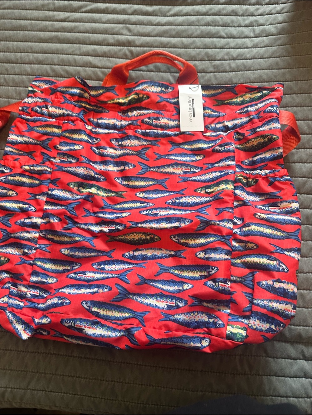 Vera Bradley Red Fish Tale Deluxe Drawstring
Backpack
52147-21300